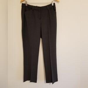 Theory Women's Size 6 Grey Max 2 Urban Trousers Wool Blend